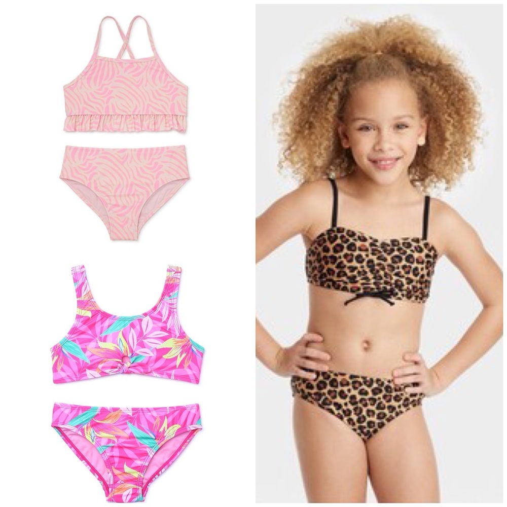 Girls Size Medium Bathing Suit Swimwear Lot